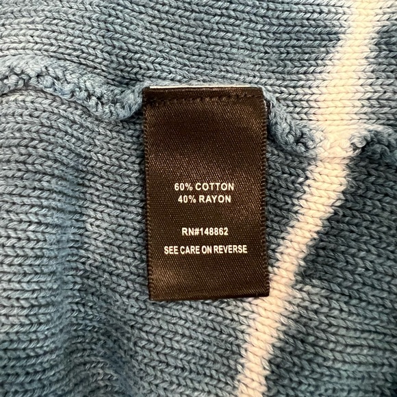 Torrid Blue White Cardigan Long Line Tie Dye Dip Dye Soft Cotton Blend Boho 2X - Picture 7 of 7